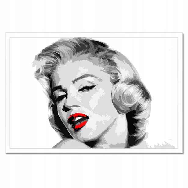 Plakáty v rámu 60x40 Marilyn červené rty