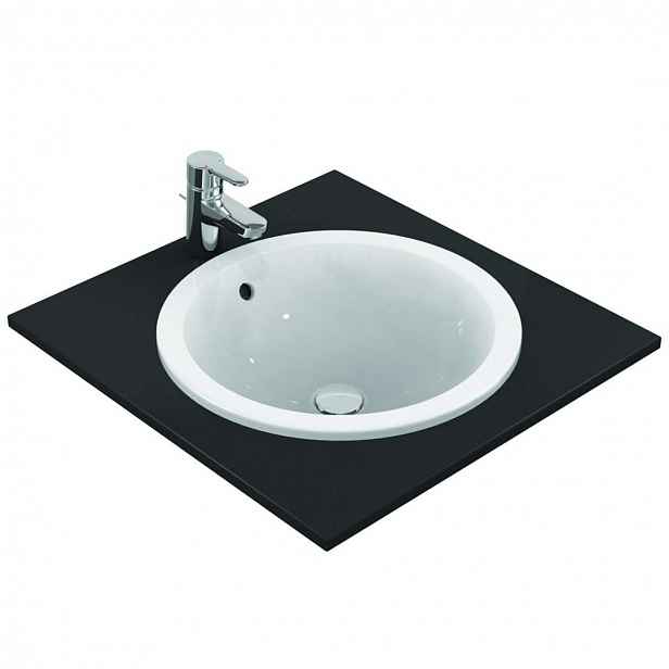 Ideal Standard Connect - Umyvadlo zápustné, průměr 48 cm, s přepadem, bílá E505301