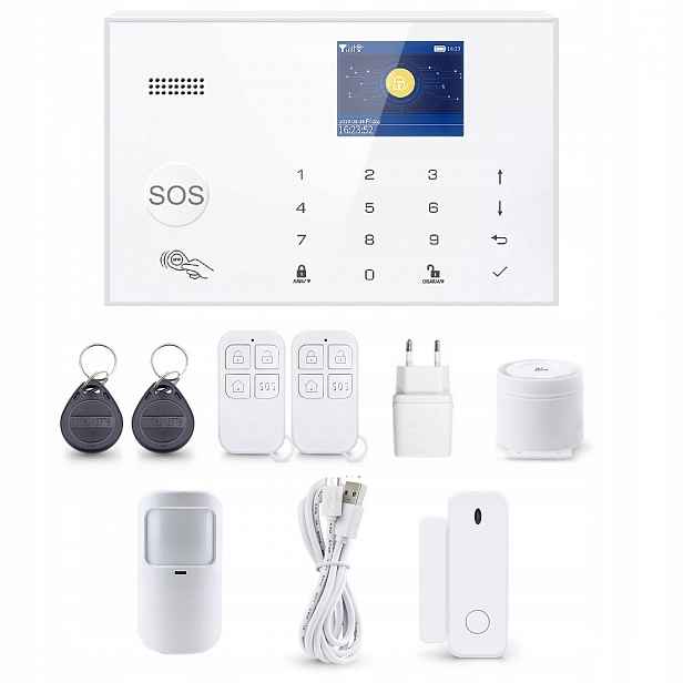 LCD Alarmový Systém 2.4" Gsm WiFi Tuya Smart V Polštině