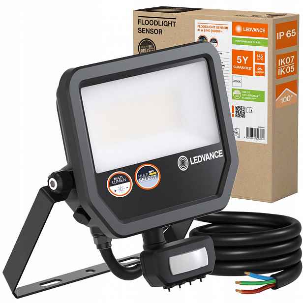 Led reflektor Floodlight Sensor 41W 4000K 6000lm IP65 černý Ledvance