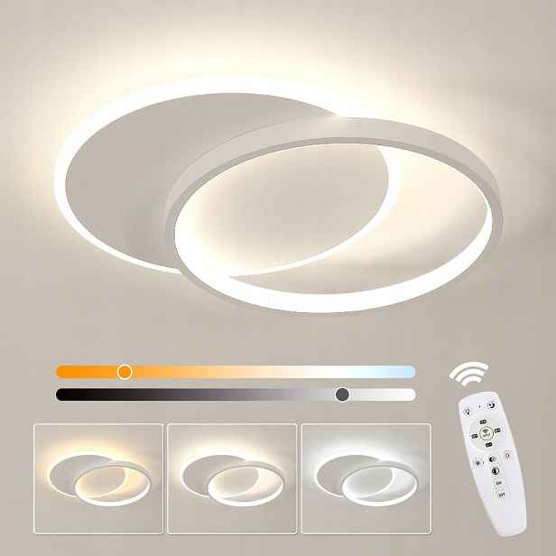 Stropní Svítidlo Stropní Svítidlo Led Okragla Bílá S Dálkový Ovladač Do Obývacího Pokoje