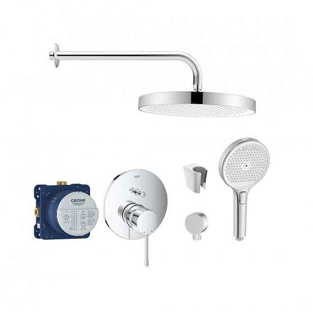 SANITINO - Sprchový set s baterií a tělesem pod omítku Grohe, příslušenství kielle, chrom SANI21GKK013
