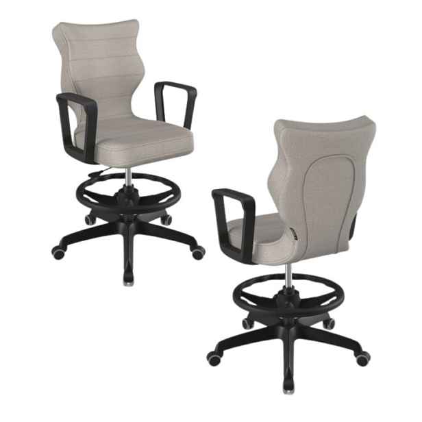 Židle pro mládež Norm s podnožkou, černá podnož, pro výšku postavy 159 - 188 cm, velikost 6 WK+P