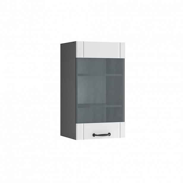 Vicco SKLENĚNÁ KUCHYŇSKÁ SKŘÍŇKA Fame-Line Bílý venkovský dům 40 cm