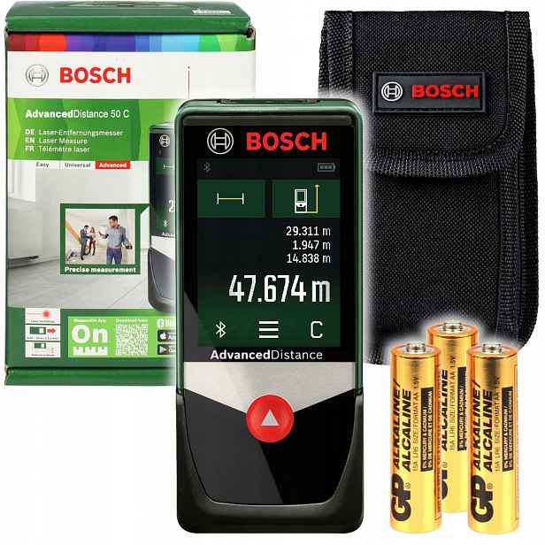 Bosch Laserový Dálkoměr Universaldistance Plr 50 C Bosch dosah 50 metrů
