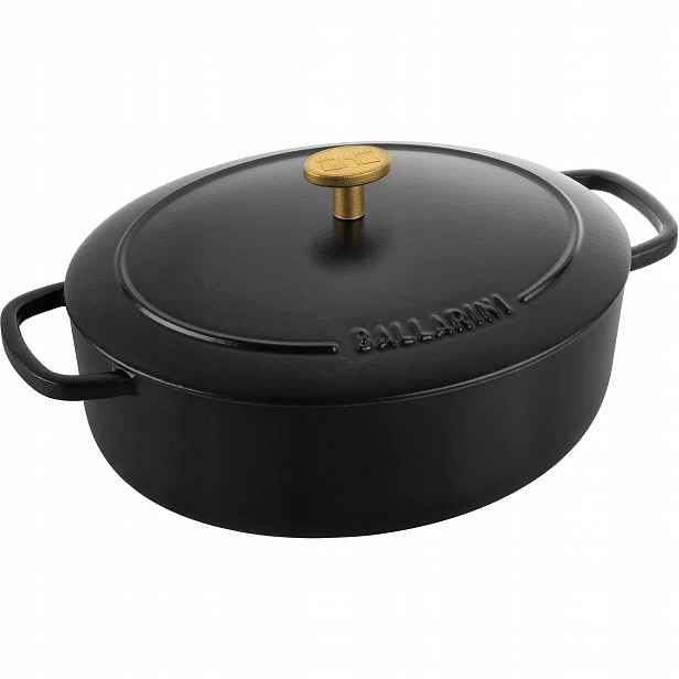 Hrnec litinový Ballarini Bellamonte oválný 2,2 l černý