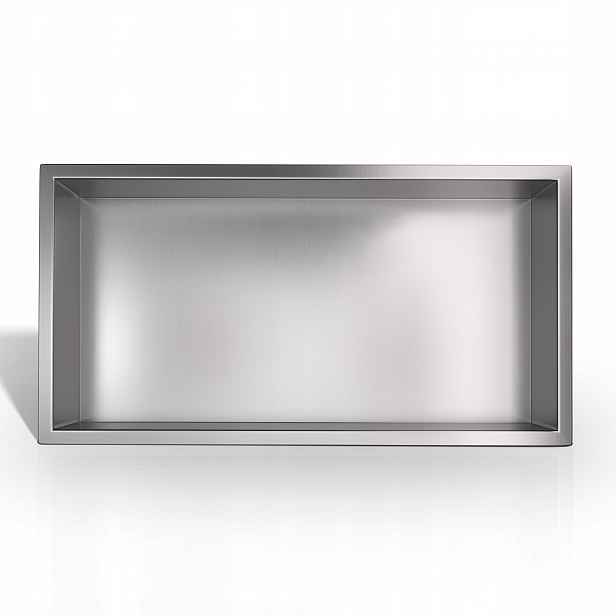 Koupelnová Polička Q-box 1 Podomítková Inox 60x30x10 cm Aquauno