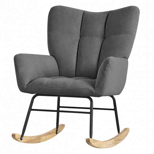 ML-DESIGN HOUPACÍ křeslo v froté vzhledu, tmavě šedé