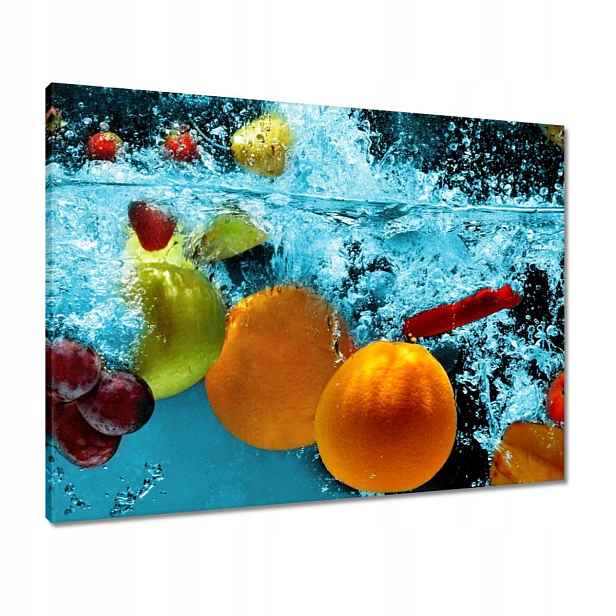 Obrazy 80x60 Modrý štěkot s ovocem