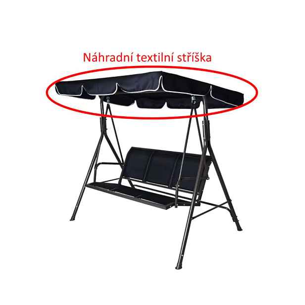 ROJA Stříška k houpačce COMFORT černá