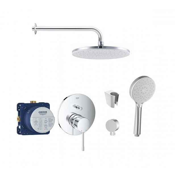 SANITINO - Sprchový set s baterií a tělesem pod omítku Grohe, příslušenství kielle, chrom SANI21GKK014