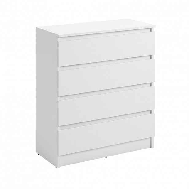 Home Collective KOMODA se 4 zásuvkami, šířka 76 cm, v bílé barvě
