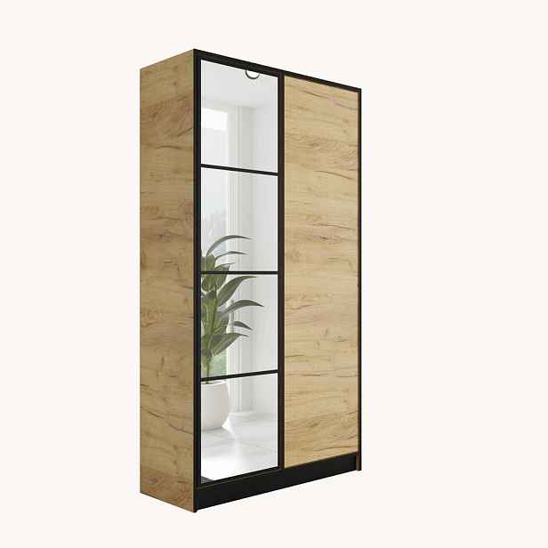 Kier Furniture ŠATNÍ SKŘÍŇ EDEN 2D v1 - 105x205x39 cm - Dub Craft