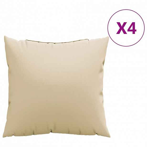 vidaXL Polštáře na pohovku 4 ks béžové 60 x 60 cm textil