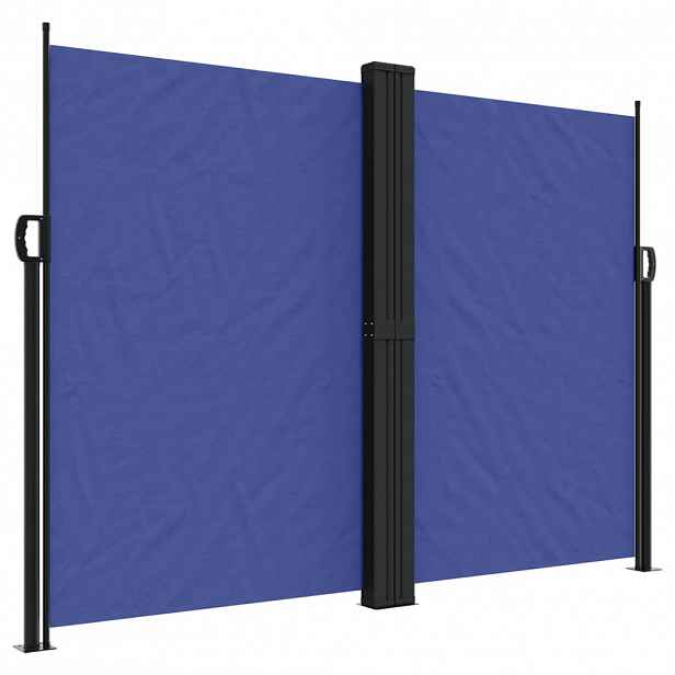 vidaXL Zatahovací boční markýza modrá 180 x 600 cm