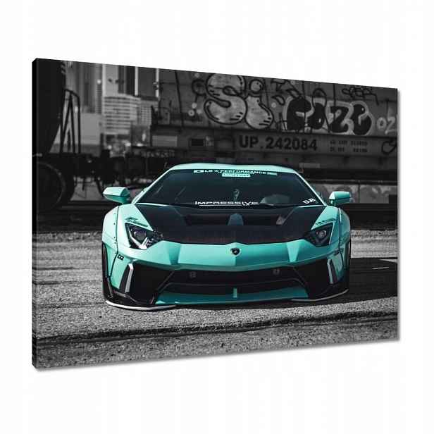 Obrazy 80x60 Tyrkysové Lamborghini