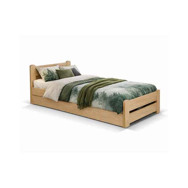 Dřevěná postel pro mládež s úložným prostorem Relax 100x200