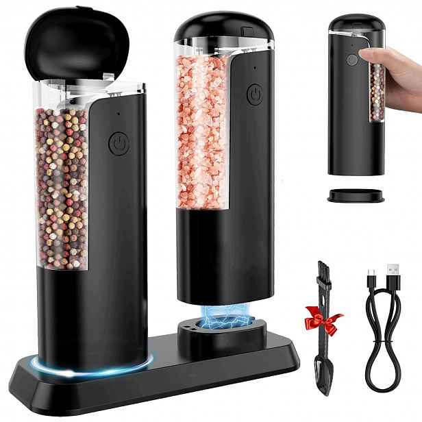 Elektrický mlýnek na sůl a pepř Bedee 2 ks Usb-c Regulace tloušťky