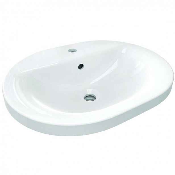 Ideal Standard Connect - Umyvadlo zápustné, 55x43 cm, s přepadem, 1 otvor pro baterii, bílá E503901