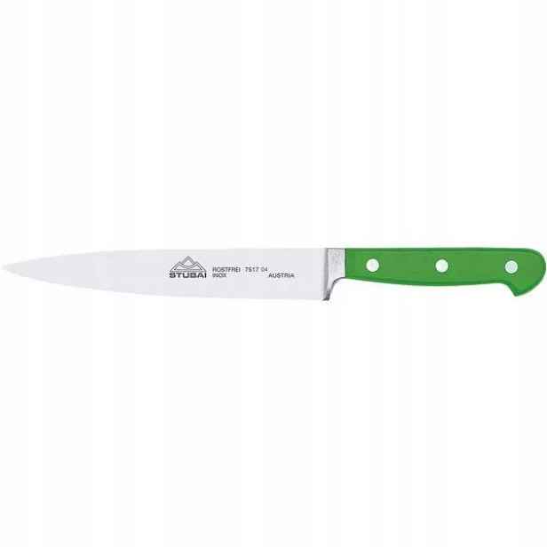 Nůž kuchyňský kovaný úzký zelený čepel 21 cm kovaný Stubai