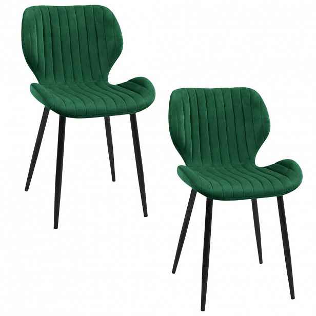RAUMHIRSCH FURNITURE ČALOUNĚNÁ ŽIDLE, samet, kovové nohy zelené 44/77/30