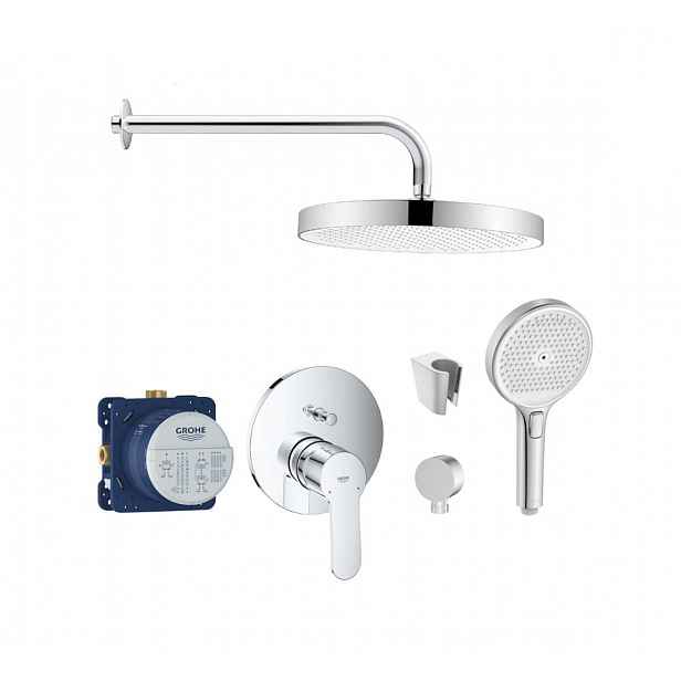 SANITINO - Sprchový set s baterií a tělesem pod omítku Grohe, příslušenství kielle, chrom SANI21GKK016