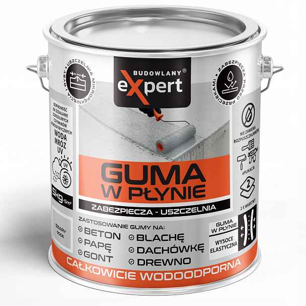 Tekutá těsnicí guma Budowlany Expert šedá 5 l