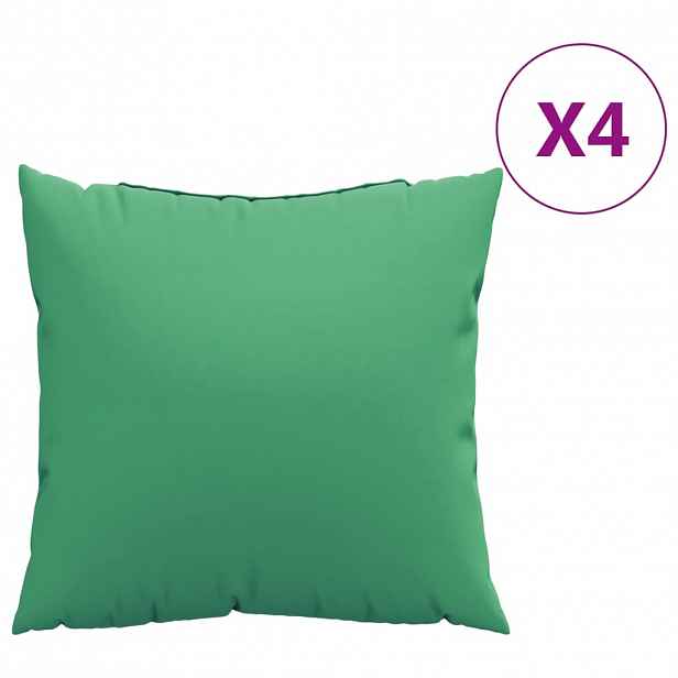 vidaXL Polštáře na pohovku 4 ks zelené 60 x 60 cm textil