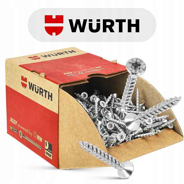 Wurth Vrut Do Spojovacích Prvků Assy 4 Cs Ocel Pozinkovaná Plný Závit 1000 Kusů