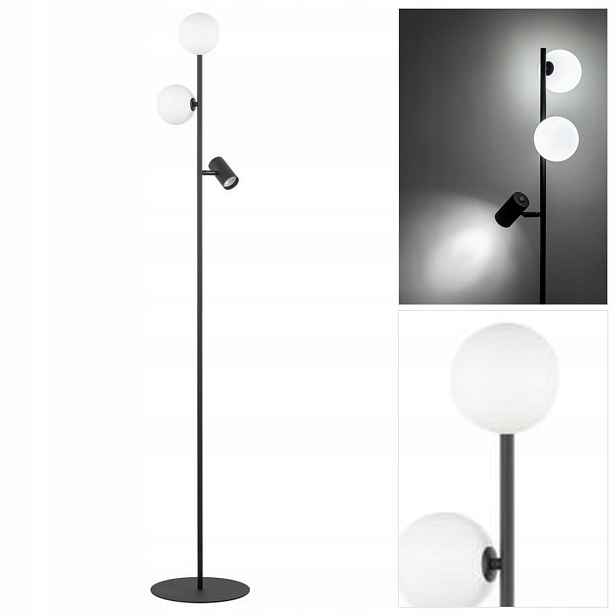 Černá podlahová lampa Vox 3-bodová s pohyblivými hlavami Tk Lighting