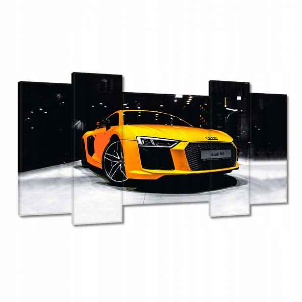 Obrazy 120x65 Žluté Audi Audica R8