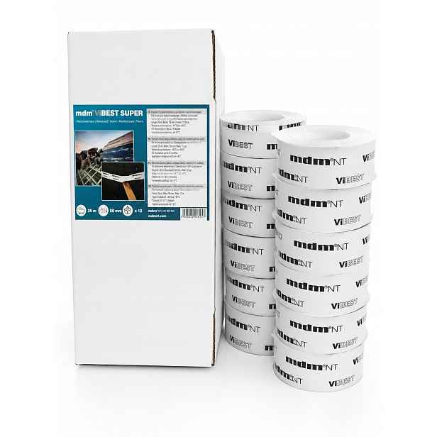 Páska MDM Nt V pro membrány a fólie 25mbx50mm x12ks+BONUS nůž pro membrány