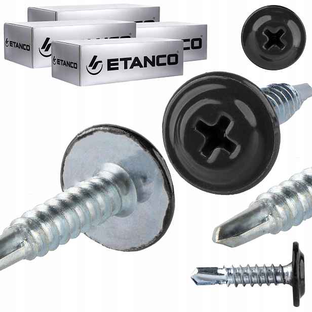 Samovrtné podložky 4,2 x 19 mm Ral 9005 1000 ks Etanco Gm-b