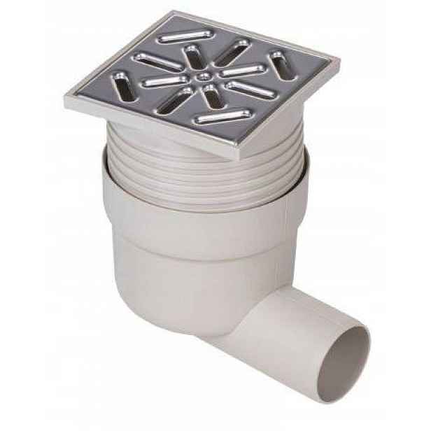 Uponor Aqua Ambient bodový odtokový otvor boční standard 100 mm x 100 mm Fi 50
