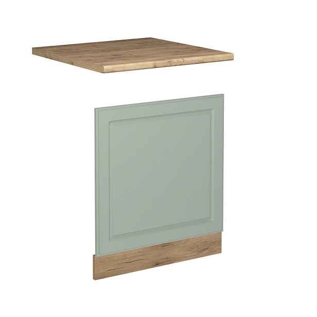 Vicco PŘEDNÍ PANEL R-Line, Mint venkovský dům/Zlatý mocný dub, 60 cm pracovná doska Dub Goldkraft