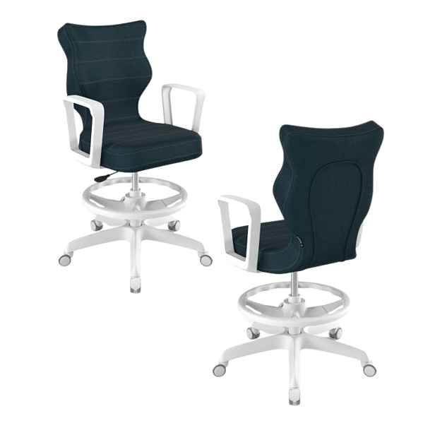 Židle pro mládež Norm s podnožkou, bílá podnož, výška 146 - 176,5 cm, velikost 5 WK+P