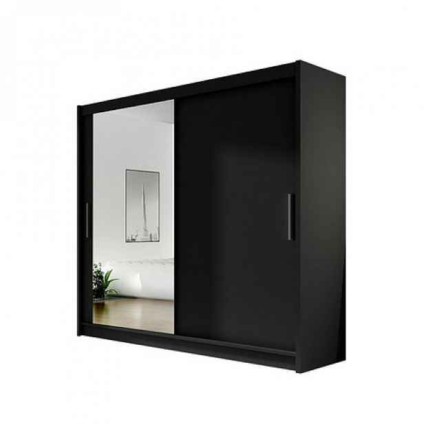 šatní skříň BEGA VI černá šířka 180 cm