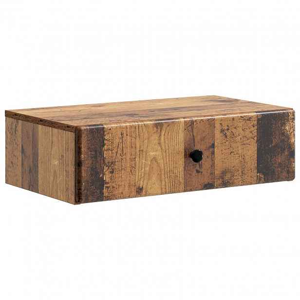vidaXL Nástěnný boční stůl Staré dřevo 59 x 34,5 x 17 cm