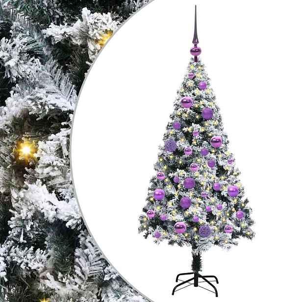 vidaXL Umělý vánoční stromeček Bílá 120 cm PVC, ocel a plast
