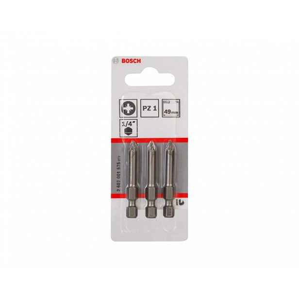 Bosch - Sada bitů PZ1, délka 49 mm, 3 ks 2607001575