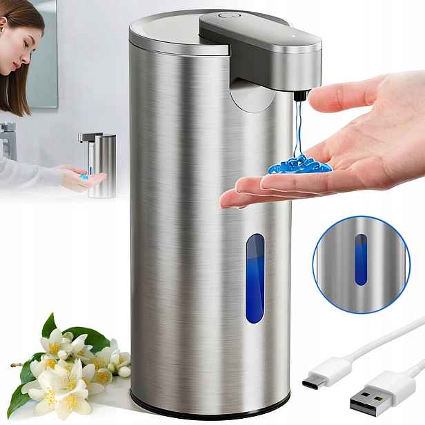 Dávkovač Tekutého Mýdla Bezdotykový Automatický Senzor Dispenser 340 ML
