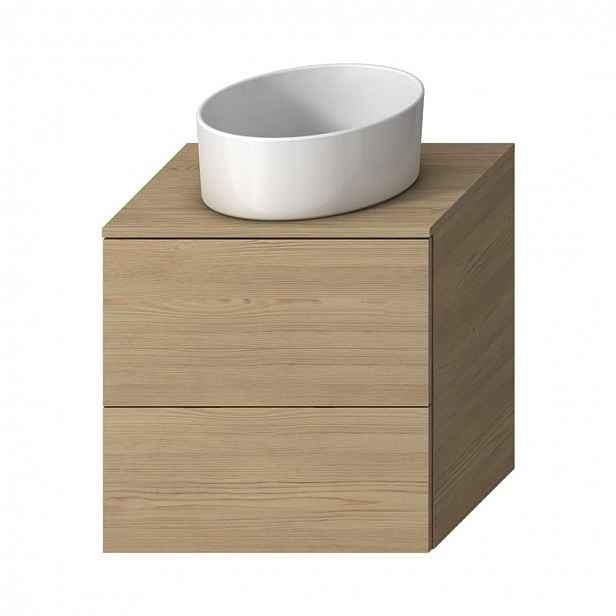 Jika Mio - Umyvadlová skříňka pod desku, 61x59x45 cm, 2 zásuvky, jasan H41J7154013421
