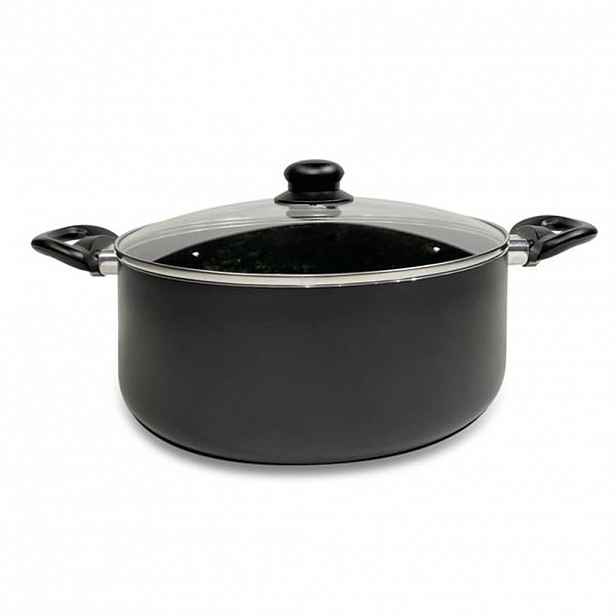 Kastrol s poklicí Kitchisimo Nero ø28cm 6l nepřilnavý povrch