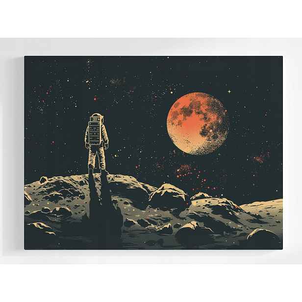 Plakát Space Art Kosmos Astronauta Mars Planeta 100x75