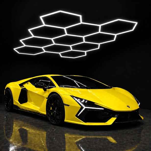 Stropní stropní svítidlo černý pro detailing a servis 6500K 322W