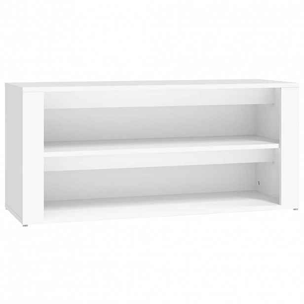 vidaXL Botník bílý 100 x 35 x 45 cm kompozitní dřevo