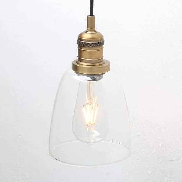 Závěsná lampa Phansthy E27 Sklo Kabel 2 m Retro Antická mosaz