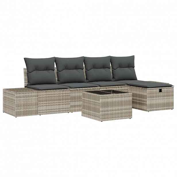 vidaXL Set pohovek 6 ks polyratan