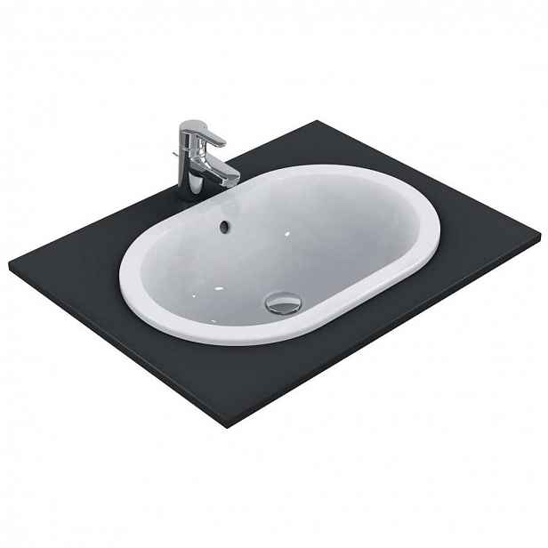 Ideal Standard Connect - Umyvadlo zápustné 62x18x41 cm, s přepadem, bílá E504901