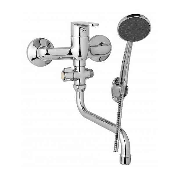 JB Sanitary Tira D10 37 31 umyvadlová a sprchová nástěnná baterie 150 mm s příslušenstvím - otočný přepínač